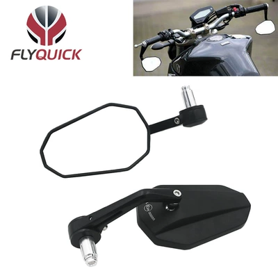 FLYQUICK motosiklet modifikasiyası metal sükan arxası güzgüsü, elektrikli avtomobil güzgüsü