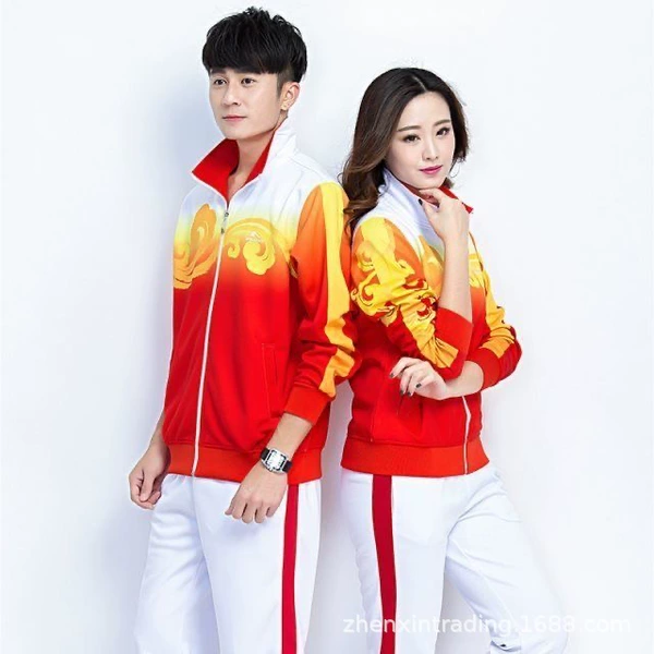 Red long-sleeve, trousers