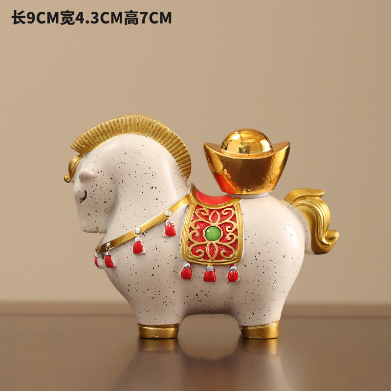 Guochao 馬の装飾品、ハイエンドのニッチワークステーション、デスクトップオフィス、ティーペット、装飾工芸品、手作りの誕生日プレゼント|undefined