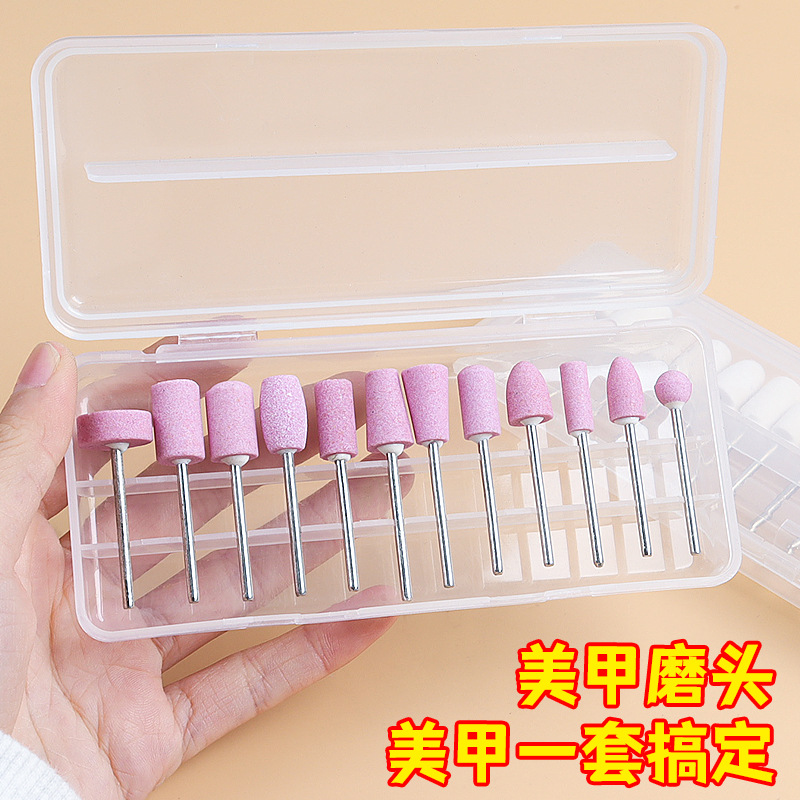 12 piezas de lana de cuarzo de uñas pulidor de uñas pulidor eléctrico de lana de piel muerta pulidor de lana