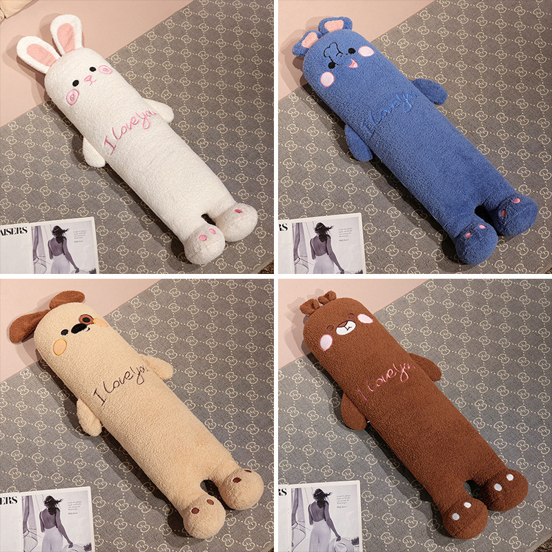 Confesión almohada larga osos juguetes de peluche muñeca de dormir lindo conejo muñeca de tela regalo de cumpleaños para niños mujeres image 2