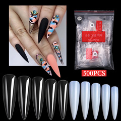 Cross-border false nails 500 pieces in a bag, nail salon nail plates, natural salon point nails