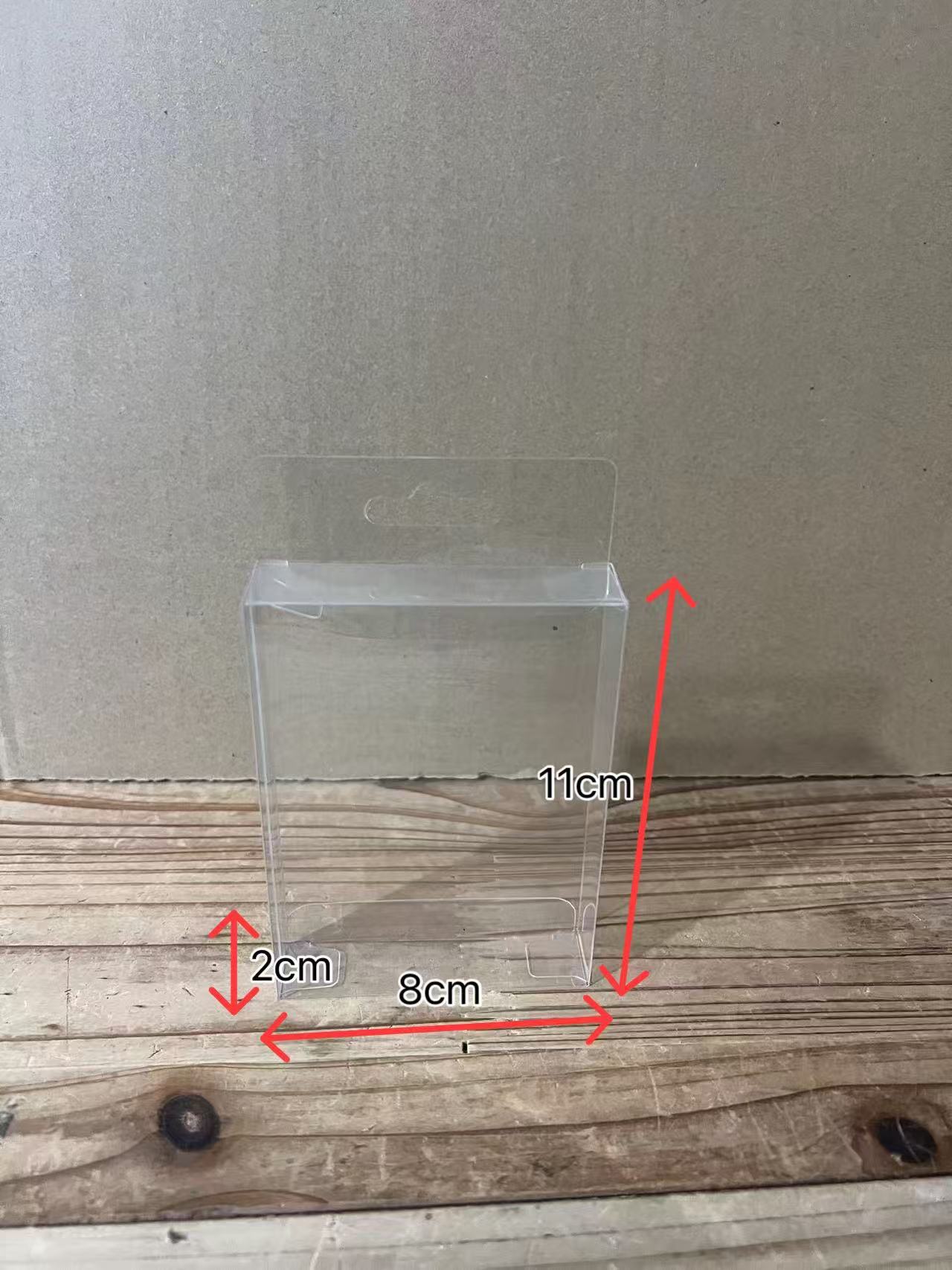 Nueva caja de embalaje transparente con gancho de pvc, exquisito frigorífico, hardware, aparejos de pesca, papelería, caja de exhibición de protección de alta transparencia