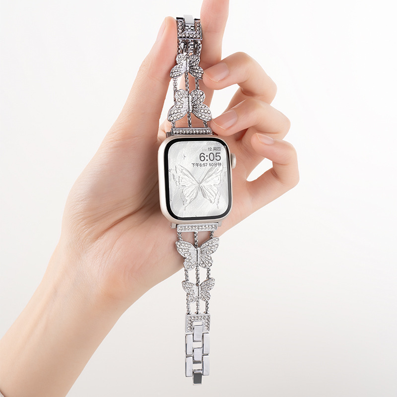 【可代发】适用高级感女生iwatch8手表S9手表带9金属8智能S10|undefined