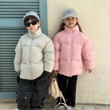 儿童中大童韩版加厚羽绒服面包服秋冬新款男女童立领夹克外套潮