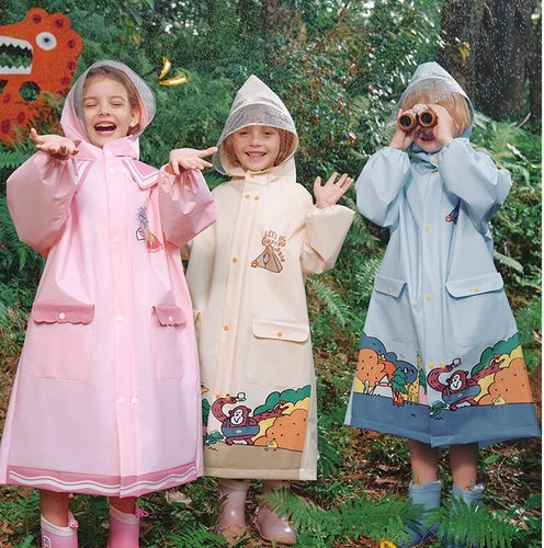 Lemonkid lemon baby children's raincoat primary school student poncho hiking waterproof coat children EVA raincoat wholesale