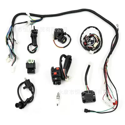 ATV, beach bike, off-road vehicle, Big Bull 125-150cc, Dinosaur GY6 ignition start complete wiring harness assembly (Power supply, ignition system accessories) - atv-wiring-harness