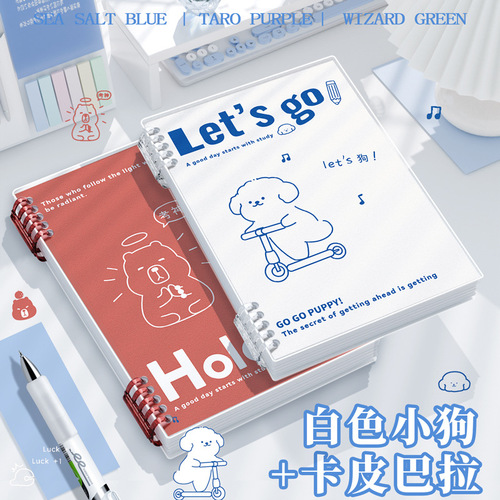 Line-Dog Loose-Leaf Notebook B5, A5 Lined Notebook with Removable Refills, Extra-Thick Version for Wrong Answers