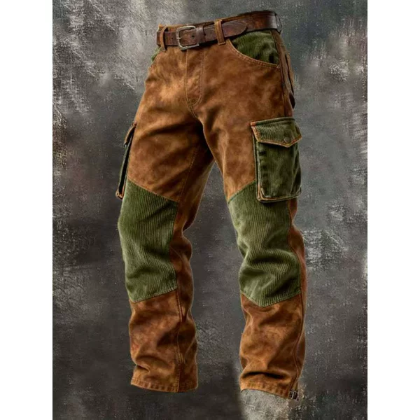 2026 Amazon Independent Site Cross-Border Exclusive Supply of Printed Men's Retro Jeans Casual Punk Retro Straight-Leg Work Pants