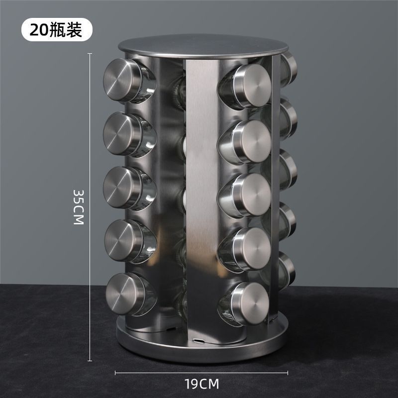acero inoxidable multicapa espesa condimento giratorio rack para botella de condimento de cocina conjunto de artículos espesa