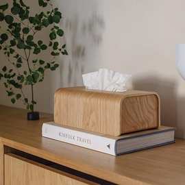 木制收纳盒 原木色办公室酒店桌面餐巾纸收纳盒家用纸巾收纳盒