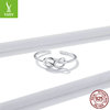 One size line fashionable platinum ring, Amazon, silver 925 sample, simple and elegant design