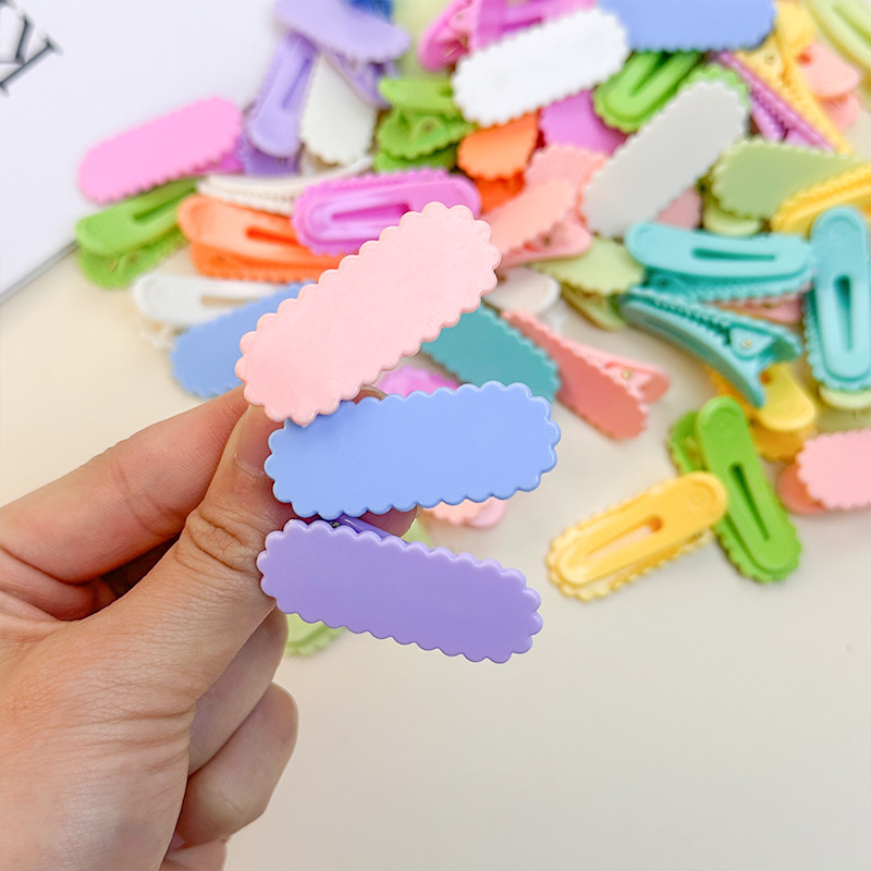 Korean-Style Simple Macaron-Colored Geometric Plastic Duckbill Clips DIY Handmade Children's Colorful Hairpin Materials and Accessories Korean-Style Simple Macaron-Colored Geometric Plastic Duckbill Clips DIY Handmade Children's Colorful Hairpin Materials and Accessories