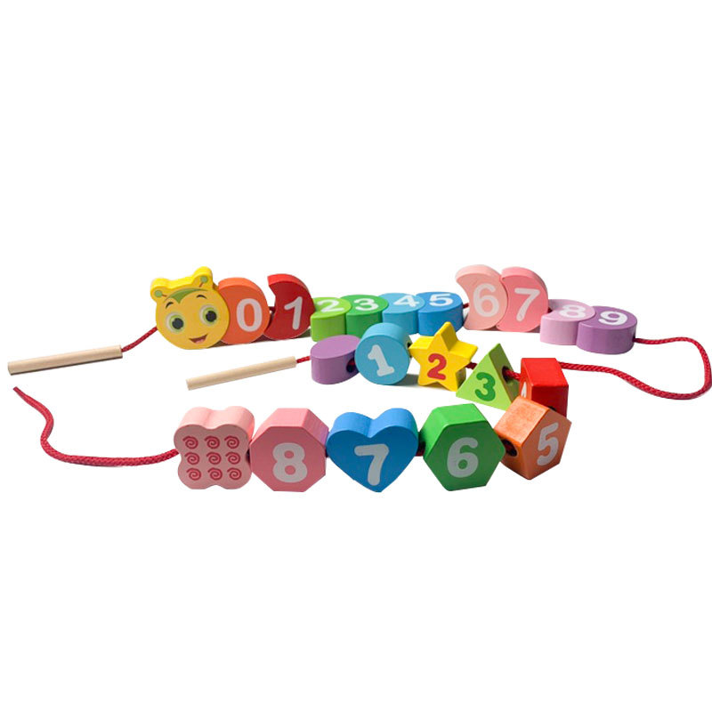 Bebé niños enhebrado rompecabezas bebé Educación Temprana Inteligencia concentración formación cerebro-movimiento gran partícula Oruga