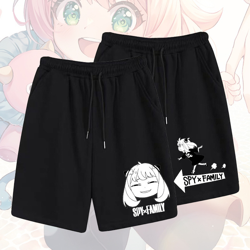 Spy play house shorts cosplay manga aniafuje print anime shorts couple casual pants Cotton