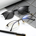 2022新款金属眼镜框男女 变色防蓝光眼镜9826平光镜街拍眼镜