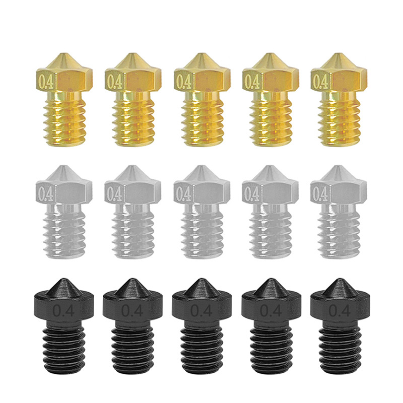 E3D喷嘴V6喷嘴 黄铜不锈钢硬化钢 1.75mm Mega I3 3D打印机喷头