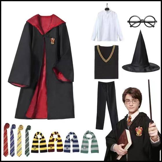 Harry Academy Potter Costume Robe Children's Day Performance Magic Robe Costume COS Costume Wizard Robe Cloak Surrounding