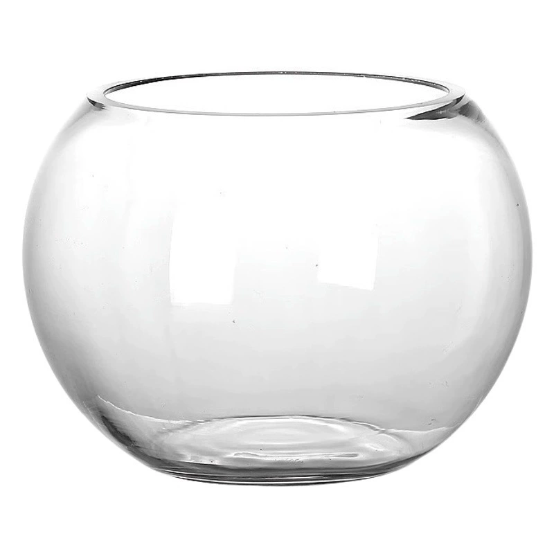 Прозрачный стеклянный круглый аквариум гидропонное растение гостиная офис экологический шарик стеклянный аквариум с золотой рыбкой