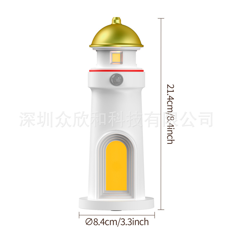 跨境月光灯塔投影灯氛围夜灯节日礼物摆件人体感应氛围灯智能台灯|undefined