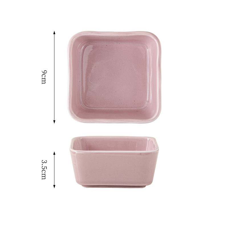 陶瓷方形小碟子蘸料碟日式味碟火锅蘸料碗商用创意烤肉调料碗|undefined