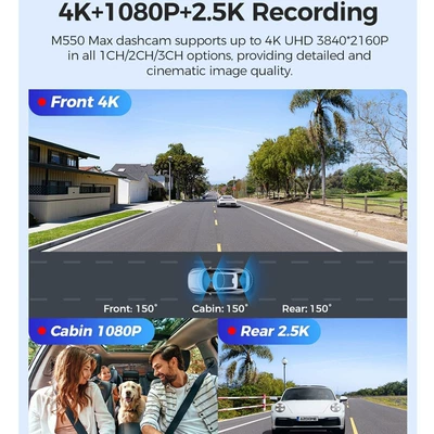 Azdome Three-Lens Driving Recorder Driving recorder