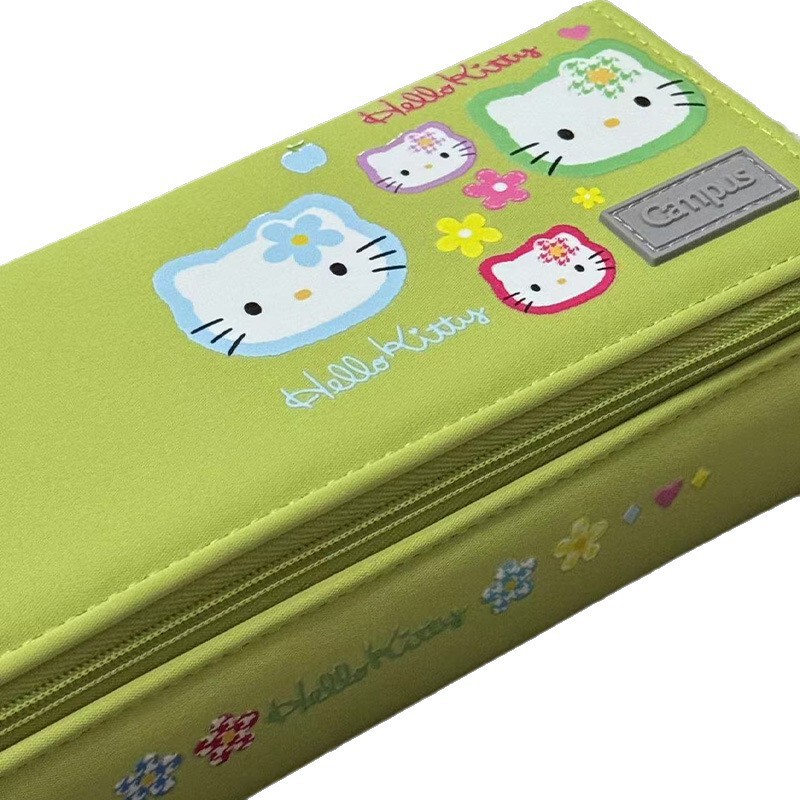 新款kt猫理想型笔袋ins高颜值简约学生文具大容量kitty翻盖铅笔盒|undefined