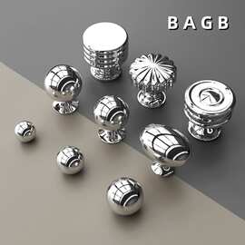 BAGB意式法式极简抽屉把手橱柜鞋柜门黄铜银色单孔原创家具