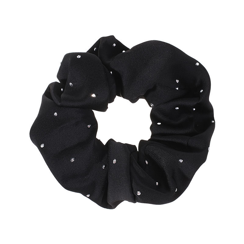 Nuevo estilo negro intestino grueso lazo para el cabello femenino Cuerda para el cabello de temperamento de alta calidad Cuerda para la cabeza Apuntar de flor en la cabeza Banda de goma Accesorios para el cabello de verano Tombros