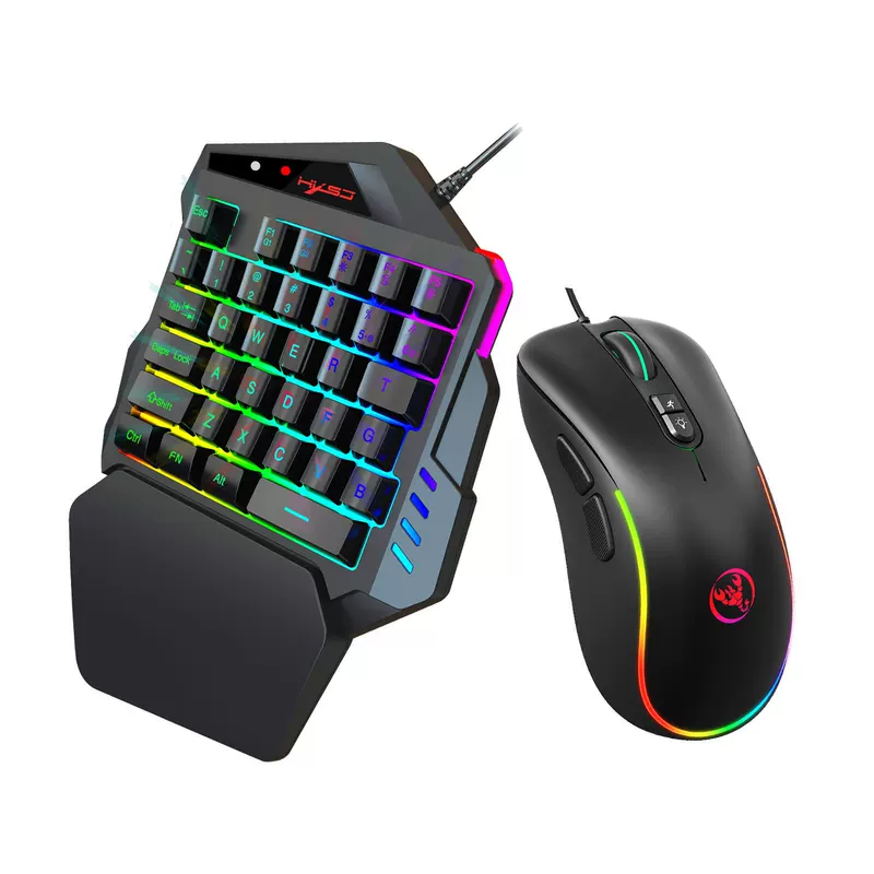 Игровая клавиатура V500 с односторонней подсветкой RGB, встроенный конвертер, поддерживает консоли PS3 PS4