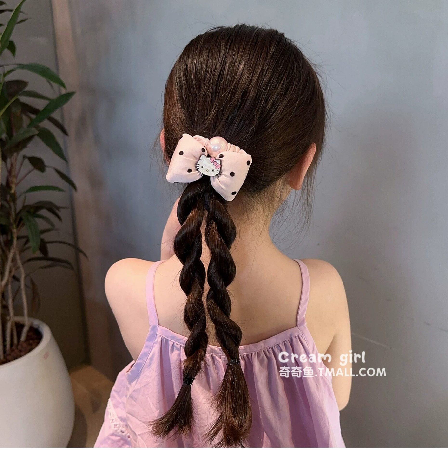 Girls' Apple Puppy Bun Hair Ties, Children's Hair Bands, High Elasticity Hair Ropes, Little Girls' Hair Ties