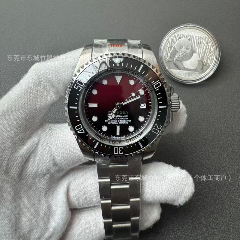 AA transfronterizo al por mayor submarino automático reloj mecánico de acero nocturno registro de correa de acero Lu Shi Ditona estación de suministro occidental image 41