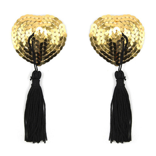 Sexy lingerie accessories, heart-shaped breast stickers, silicone bra, tassels, heart-shaped sequins, sexy breast stickers wholesale 5032