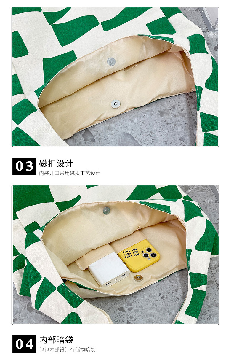 Large-capacity canvas large bag for women, 2021 new style, stylish and versatile, popular single-shoulder bag, fashionable autumn and winter tote bag undefined