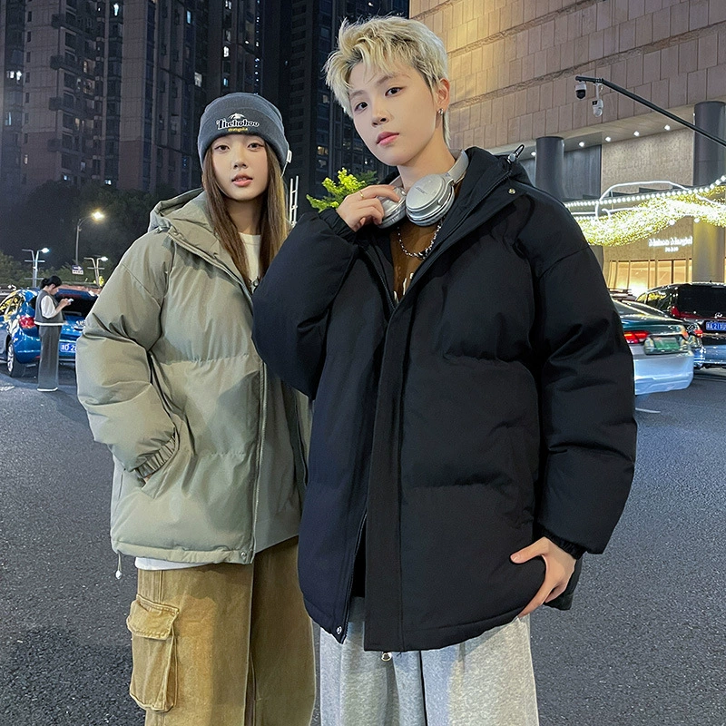 Хлопковое пальто женский 2024 новый осенний и зимний корейский тренд свободная толстая мужская повседневная пара хлопчатобумажная одежда