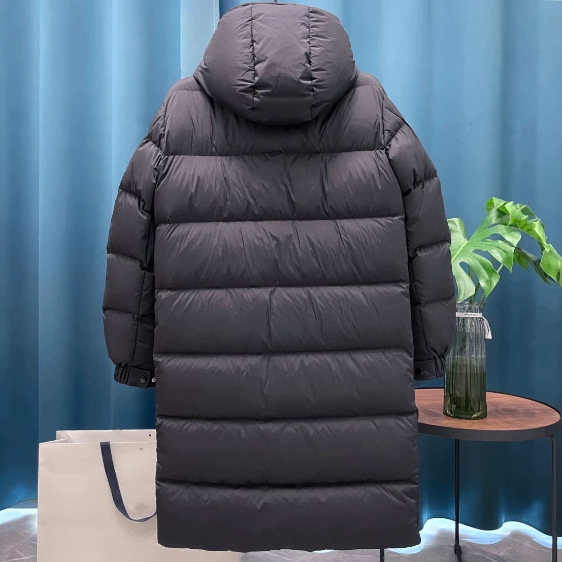 (Cross-border trading), matte keep warm velvet long down jacket, translucent shading, increased thickness, goose down