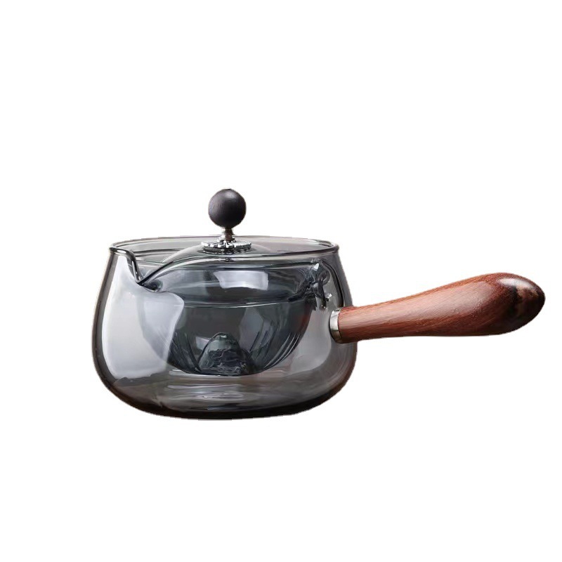 Nueva olla Xiaoyao 360 grados de vidrio borosilicato giratoria fabricante de té de vidrio juego de té traje hogar tetera