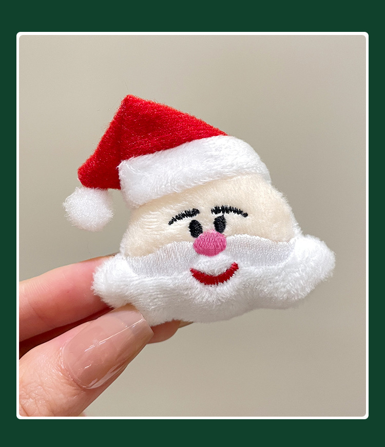 Cute Christmas Christmas Tree Santa Claus Elk Cloth Women's Brooches display picture 2
