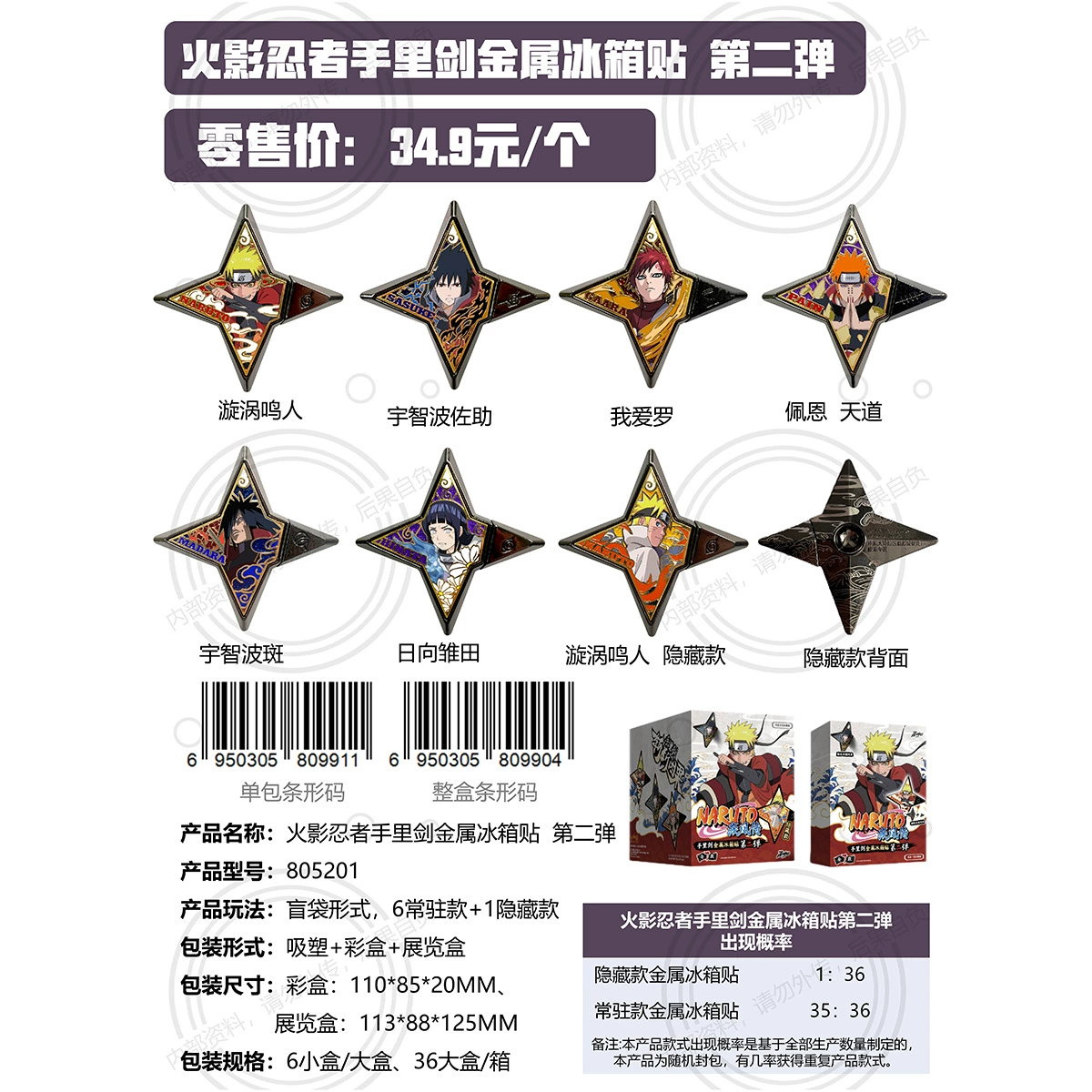 Подлинная Naruto Blade Runner Shippuden Blade Shadow серия значок слепая коробка бар Саске Наруто аниме двумерный
