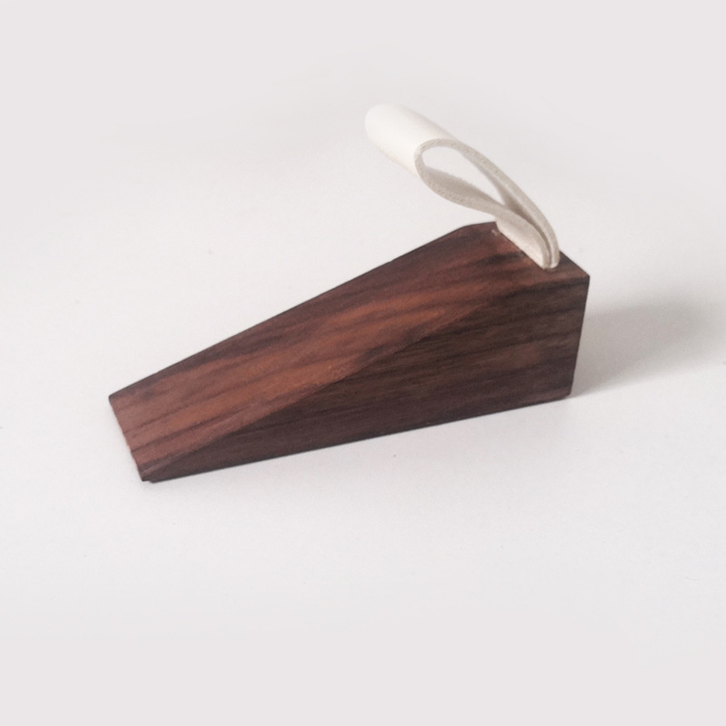 Tapón de puerta de madera maciza nórdica que aumenta el tapón de puerta superior móvil de dormitorio creativo tapón de puerta Anticolisión de madera image 13