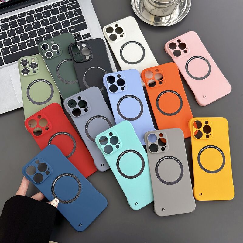 Suitable for Samsung S26Ultra Magnetic Frameless S23/S22/S21 Hard Shell A55 Ultra-Thin S22U Mobile Phone Case