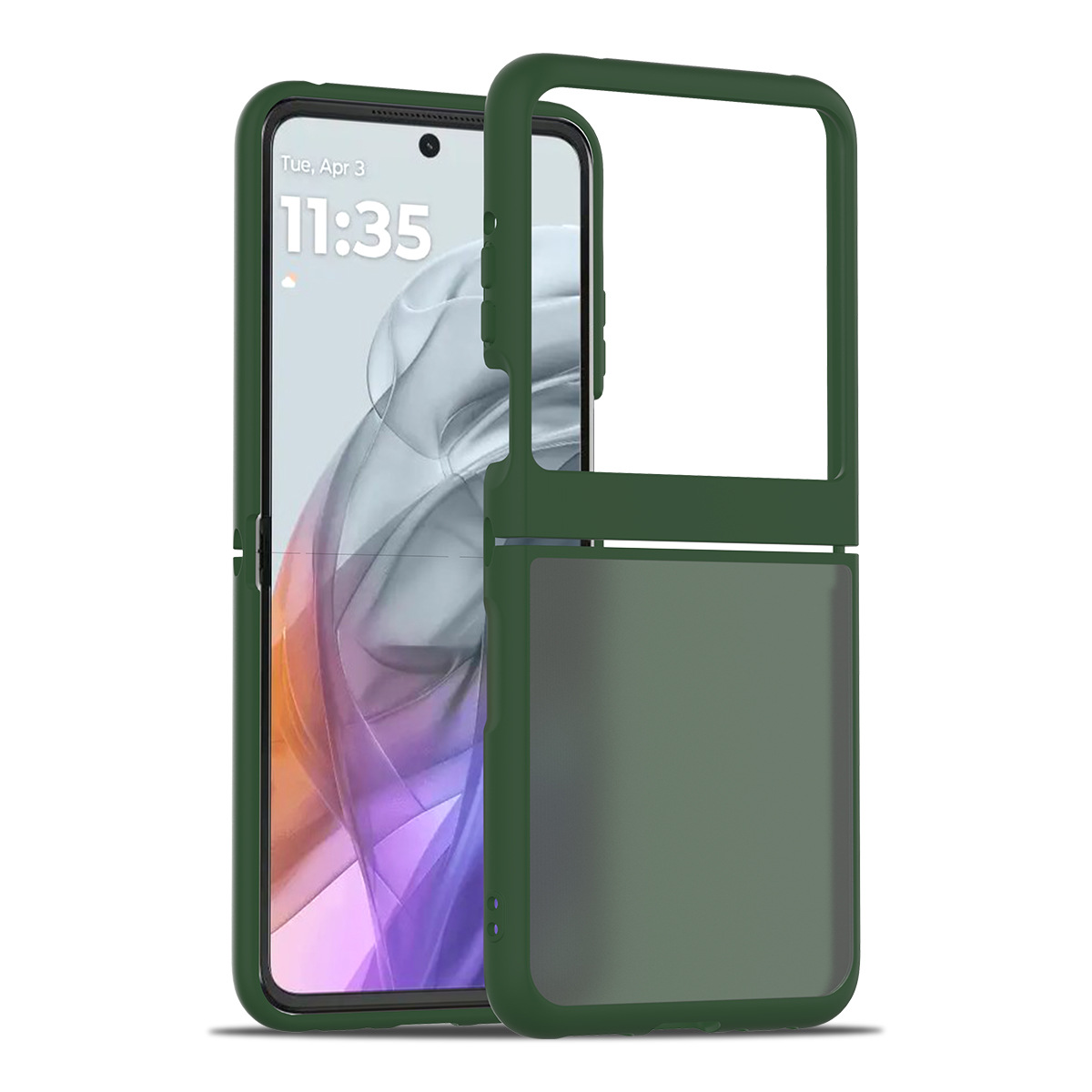 Transfronterizo Moto Razr + 2024 / 2025 piel de la caja de teléfono semipermeable esmerilado cubierta plegable a prueba de caídas