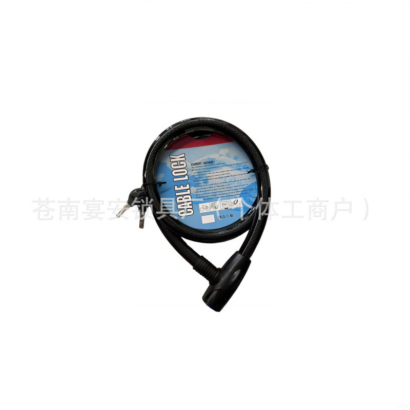 Cerradura de alambre de acero con cabeza de tiburón gruesa Cerradura de automóviles Cable de acero con cabeza de pez grande Cerradura de alambre de acero aleación de acero todo núcleo de cerradura de cobre
