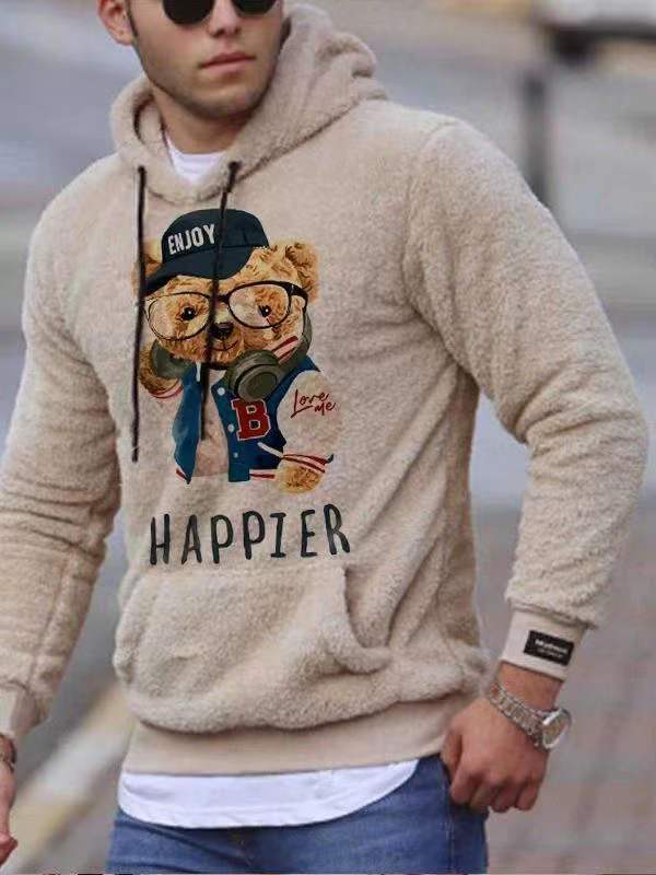 Herrenbekleidung Independent Site Eyes Bear Kapuzenpullover_voghion.com