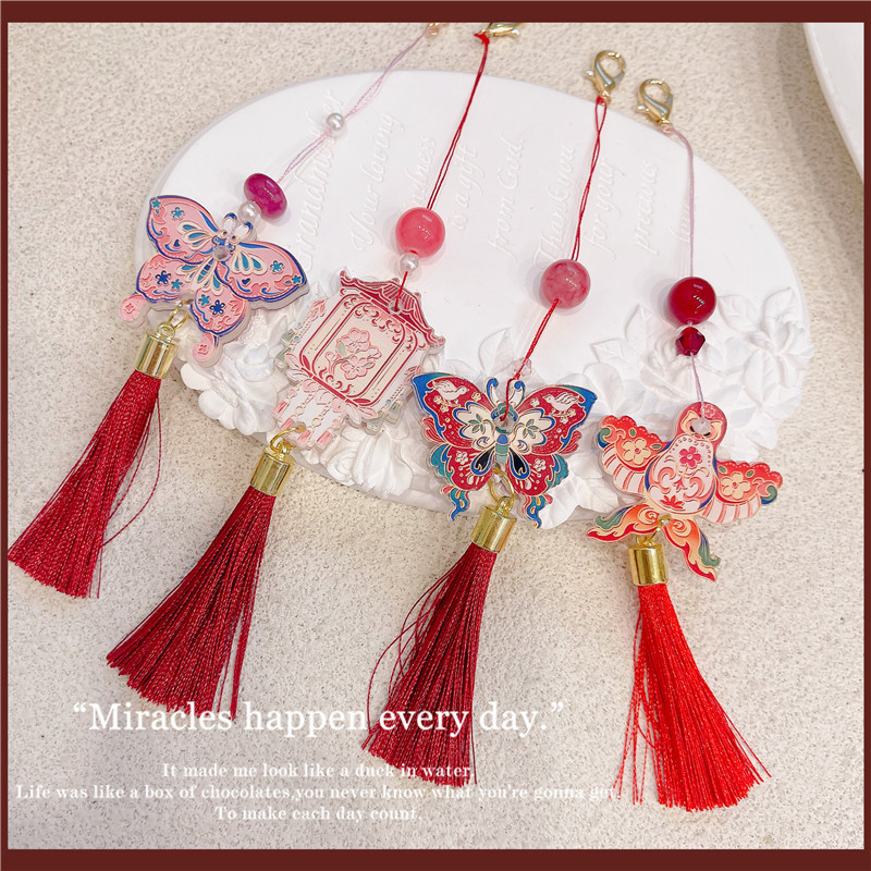 Festive Red Decorative Tassel Pendant Butterfly Kite Pendant for Children and Friends Holiday Gifts School Bags Clothing Accessories Festive Red Decorative Tassel Pendant Butterfly Kite Pendant for Children and Friends Holiday Gifts School Bags Clothing Accessories