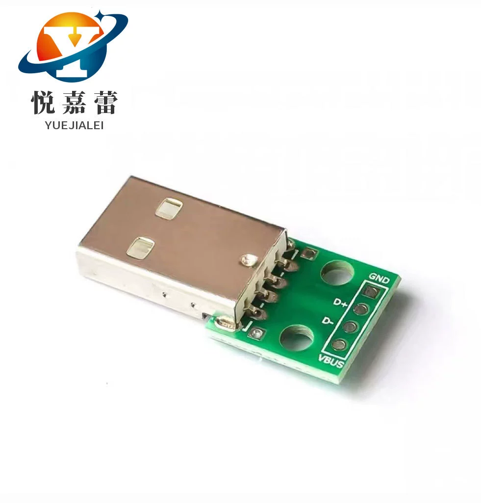 USB-штекер для погружения 2,54 мм, прямой штекер 4p, к прямому штекеру, сварной кабель питания мобильного телефона