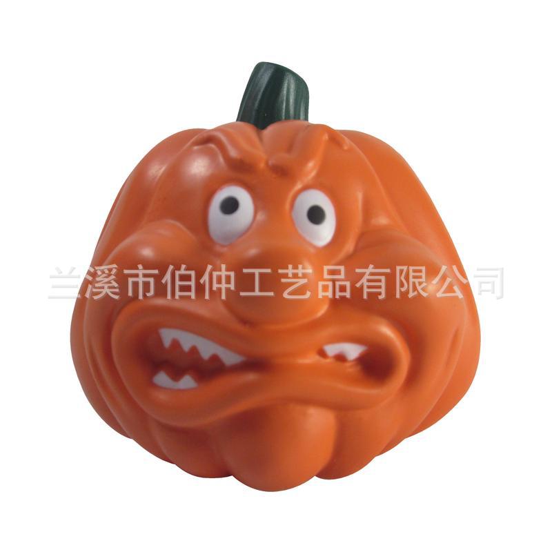 跨界热卖商品PU蔬菜南瓜挤压球聚按酯PU儿童成人握挤压球印刷loog