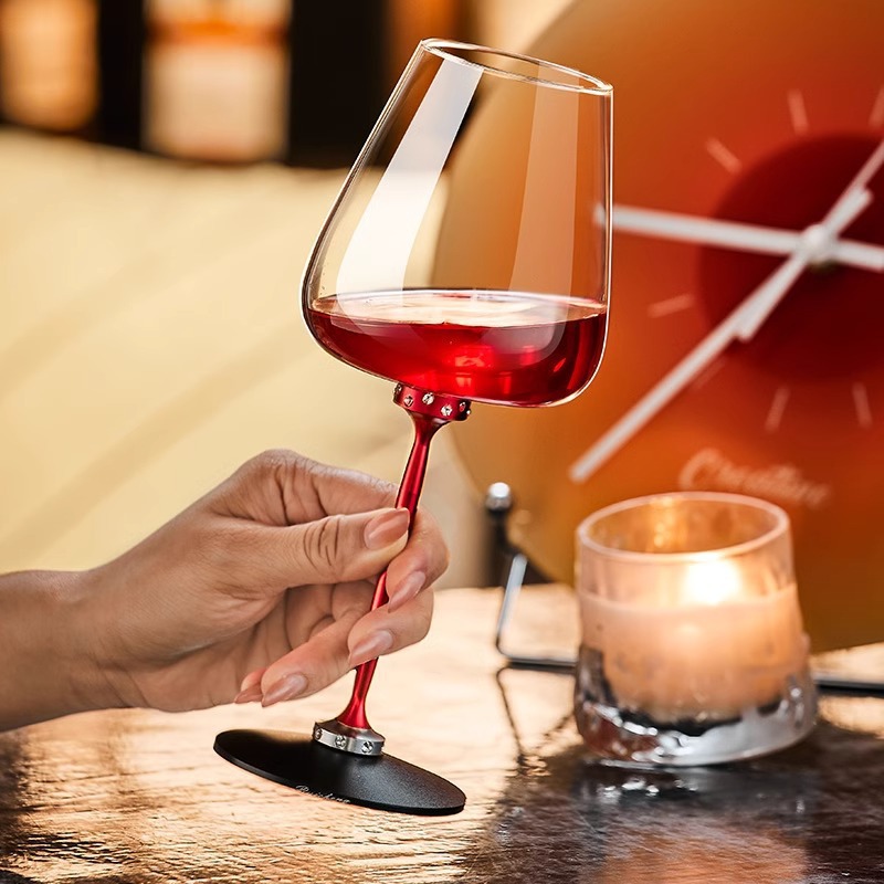 Caja de regalo de copa de vino rotación casero regalo creativo de copa de borgoña copa de cristal de copa de vino rotación
