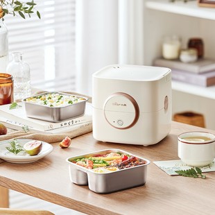 Bear DFH-C12W3 Electric Lunch Box Insulation Pluggable Electric Heating Self-heating Cooking Rice Heater Lunch Box for Work