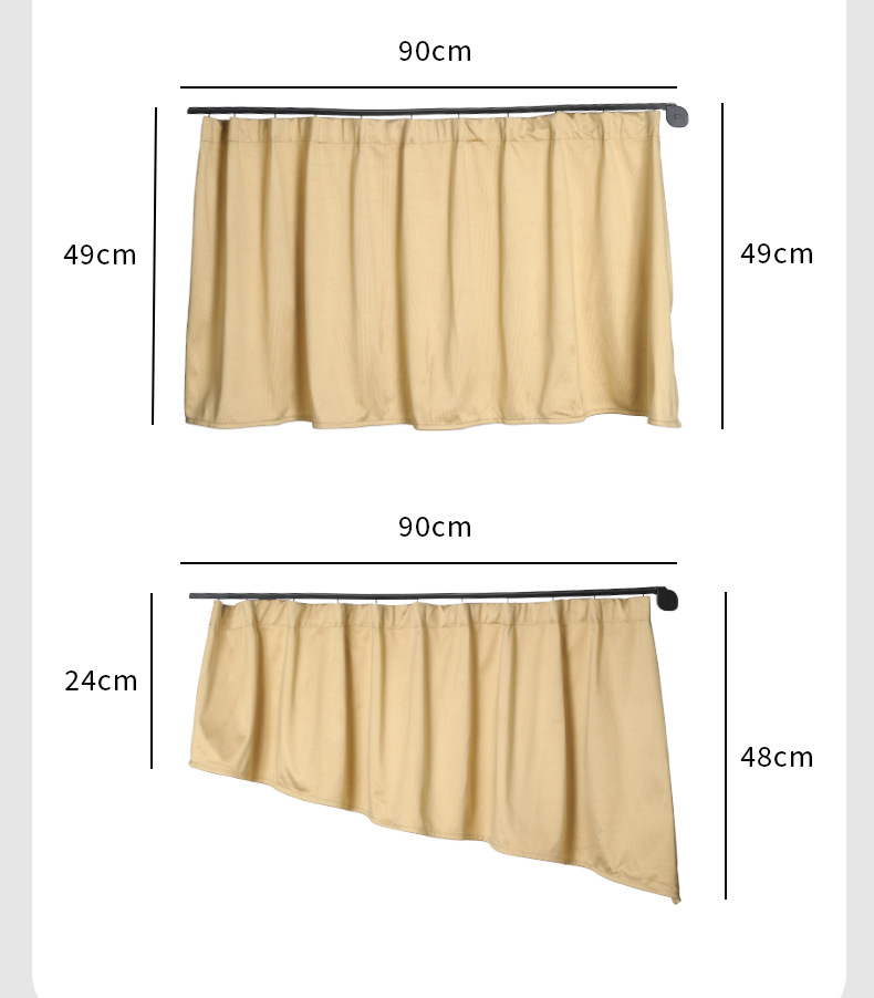 Upgraded One-Click Recycling Car Curtains, Automatic Rebound Track Car Curtains, Privacy Curtains and Sunshades